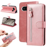 Custodia per telefono in pelle con cerniera in vitello alla moda, For Google Pixel 8, For Google Pixel 7a, For Google Pixel 7 Pro, For Google Pixel 7