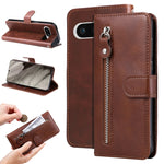 Custodia per telefono in pelle con cerniera in vitello alla moda, For Google Pixel 8, For Google Pixel 7a, For Google Pixel 7 Pro, For Google Pixel 7