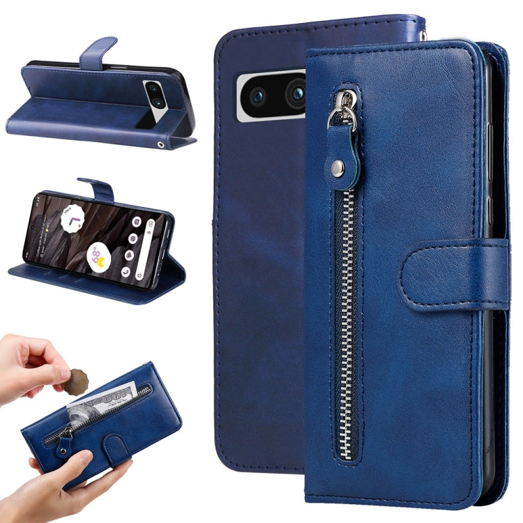 Custodia per telefono in pelle con cerniera in vitello alla moda, For Google Pixel 8, For Google Pixel 7a, For Google Pixel 7 Pro, For Google Pixel 7