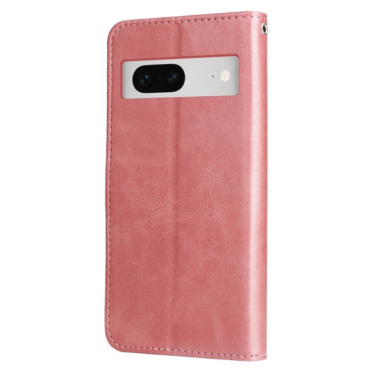 Custodia per telefono in pelle con cerniera in vitello alla moda, For Google Pixel 7
