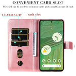 Custodia per telefono in pelle con cerniera in vitello alla moda, For Google Pixel 7