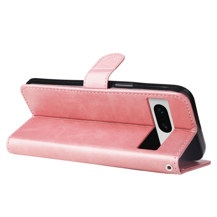 Custodia per telefono in pelle con cerniera in vitello alla moda, For Google Pixel 7