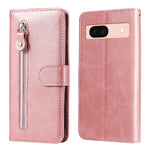 Custodia per telefono in pelle con cerniera in vitello alla moda, For Google Pixel 9 Pro, For Google Pixel 9, For Google Pixel 8a, For Google Pixel 8 Pro