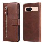 Custodia per telefono in pelle con cerniera in vitello alla moda, For Google Pixel 9 Pro, For Google Pixel 9, For Google Pixel 8a, For Google Pixel 8 Pro