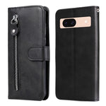 Custodia per telefono in pelle con cerniera in vitello alla moda, For Google Pixel 9 Pro, For Google Pixel 9, For Google Pixel 8a, For Google Pixel 8 Pro