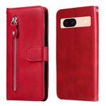 Custodia per telefono in pelle con cerniera in vitello alla moda, For Google Pixel 9 Pro, For Google Pixel 9, For Google Pixel 8a, For Google Pixel 8 Pro