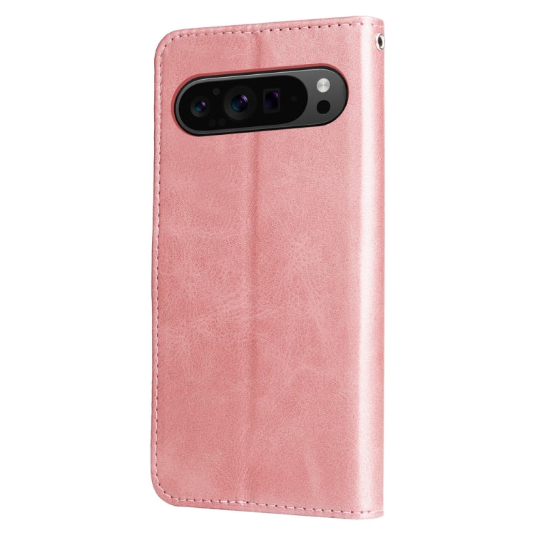 Custodia per telefono in pelle con cerniera in vitello alla moda, For Google Pixel 9 Pro, For Google Pixel 9, For Google Pixel 8a, For Google Pixel 8 Pro
