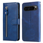 Custodia per telefono in pelle con cerniera in vitello alla moda, For Google Pixel 9 Pro, For Google Pixel 9, For Google Pixel 8a, For Google Pixel 8 Pro