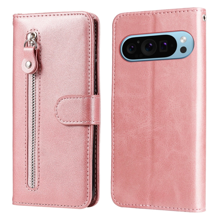 Custodia per telefono in pelle con cerniera in vitello alla moda, For Google Pixel 9 Pro, For Google Pixel 9, For Google Pixel 8a, For Google Pixel 8 Pro