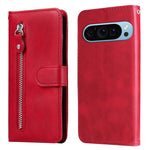 Custodia per telefono in pelle con cerniera in vitello alla moda, For Google Pixel 9 Pro, For Google Pixel 9, For Google Pixel 8a, For Google Pixel 8 Pro