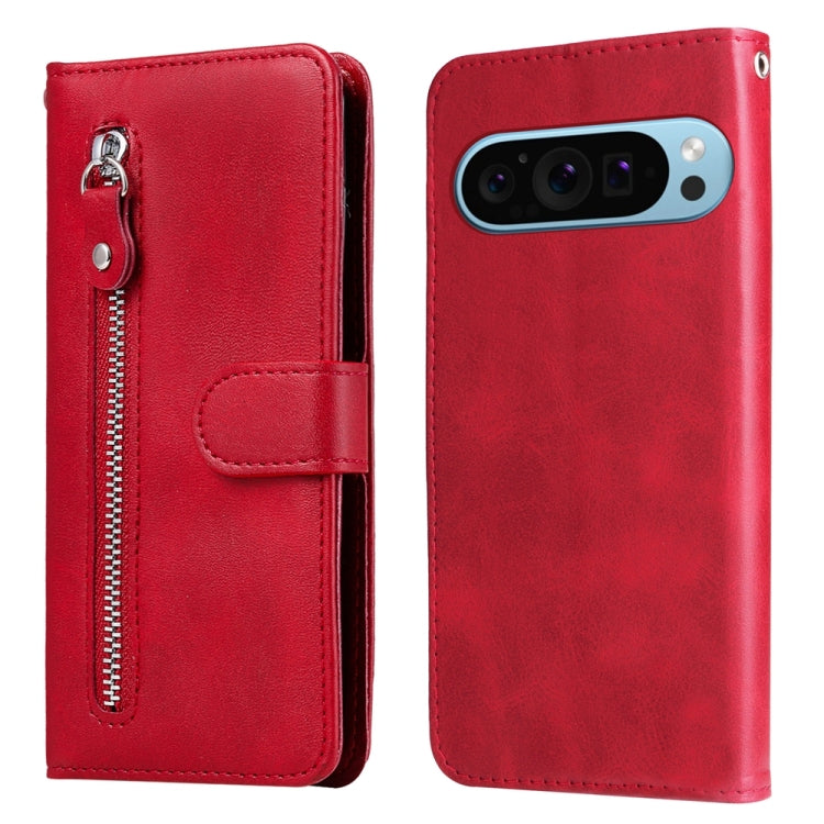 Custodia per telefono in pelle con cerniera in vitello alla moda, For Google Pixel 9 Pro, For Google Pixel 9, For Google Pixel 8a, For Google Pixel 8 Pro