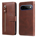 Custodia per telefono in pelle con cerniera in vitello alla moda, For Google Pixel 11 Pro XL, For Google Pixel 11 / Pixel 11 Pro, For Google Pixel 10a, For Google Pixel 9a