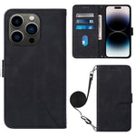 Custodia portafoglio in pelle con flip per iPhone 15 Pro Max