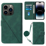 Custodia portafoglio in pelle con flip per iPhone 15 Pro Max