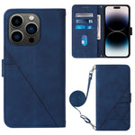 Custodia portafoglio in pelle con flip per iPhone 15 Pro Max