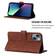 Custodia per cellulare in pelle con flip in rilievo 3D a tracolla, For iPhone 15, For iPod Touch 7 / 6 / 5