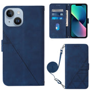 Custodia per cellulare in pelle con flip in rilievo 3D a tracolla, For iPhone 15, For iPod Touch 7 / 6 / 5