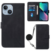 Custodia per cellulare in pelle con flip in rilievo 3D a tracolla, For iPhone 15, For iPod Touch 7 / 6 / 5