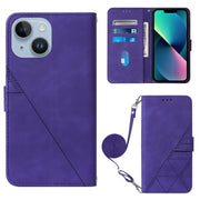 Custodia per cellulare in pelle con flip in rilievo 3D a tracolla, For iPhone 15, For iPod Touch 7 / 6 / 5