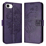 Custodia in pelle con farfalla per iPhone 16 Pro Max e Plus