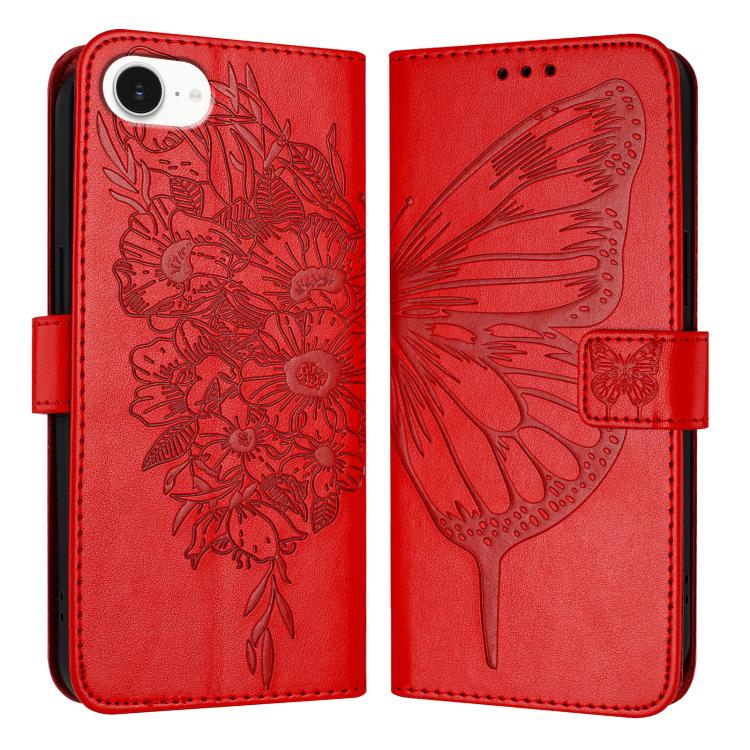 Custodia in pelle con farfalla per iPhone 16 Pro Max e Plus