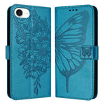 Custodia in pelle con farfalla per iPhone 16 Pro Max e Plus