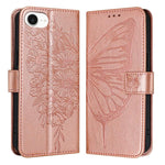 Custodia in pelle con farfalla per iPhone 16 Pro Max e Plus