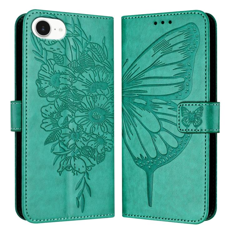 Custodia in pelle con farfalla per iPhone 16 Pro Max e Plus