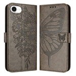 Custodia in pelle con farfalla per iPhone 16 Pro Max e Plus