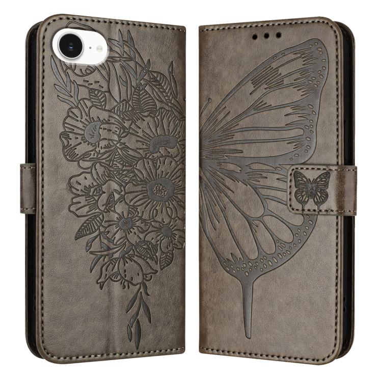 Custodia in pelle con farfalla per iPhone 16 Pro Max e Plus