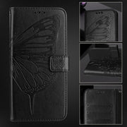 Custodia in pelle con farfalla per iPhone 15