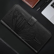 Custodia in pelle con farfalla per iPhone 15