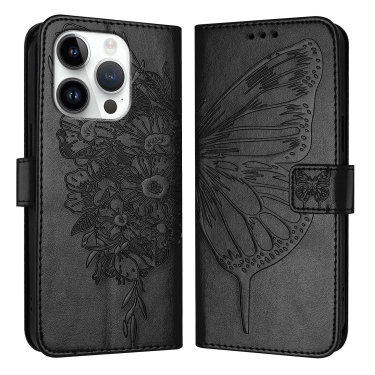 Custodia in pelle con farfalla per iPhone 15