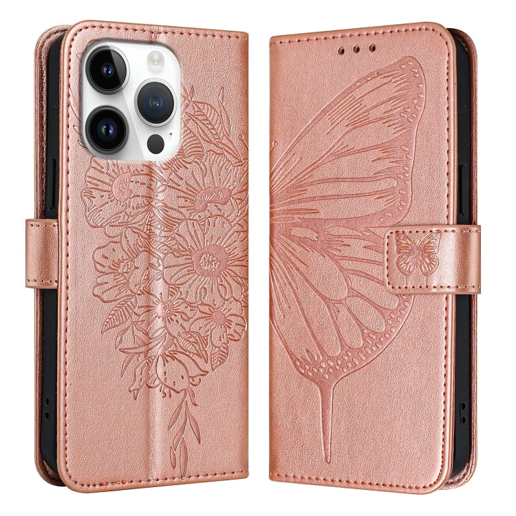 Custodia in pelle con farfalla per iPhone 15