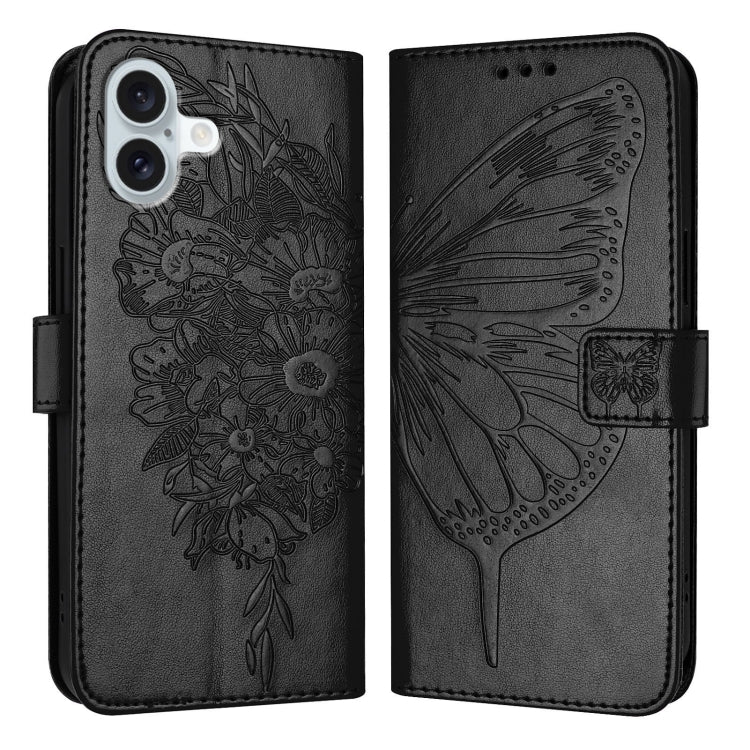 Custodia in pelle con farfalla per iPhone 15