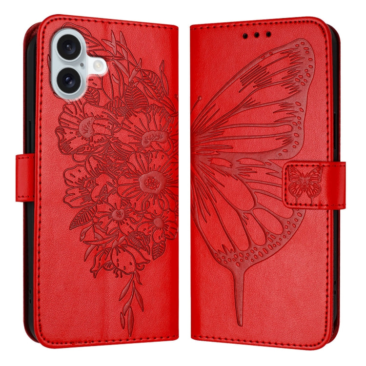 Custodia in pelle con farfalla per iPhone 15