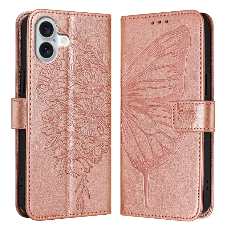 Custodia in pelle con farfalla per iPhone 15