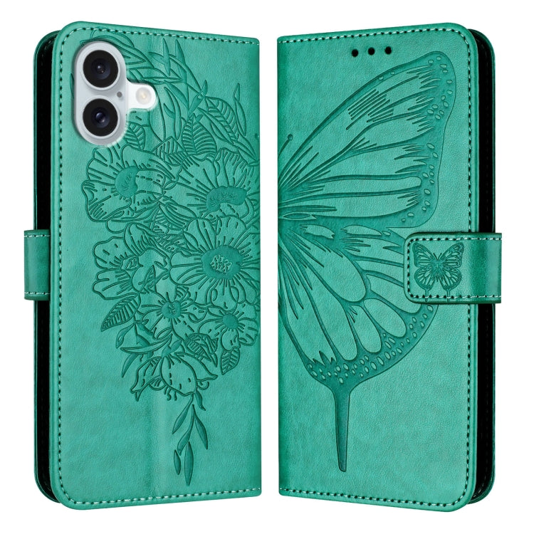 Custodia in pelle con farfalla per iPhone 15