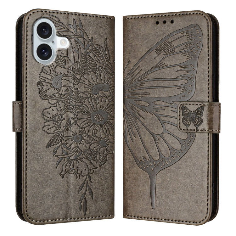 Custodia in pelle con farfalla per iPhone 15