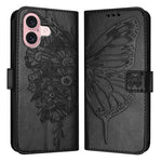 Custodia in pelle con farfalla per iPhone 15