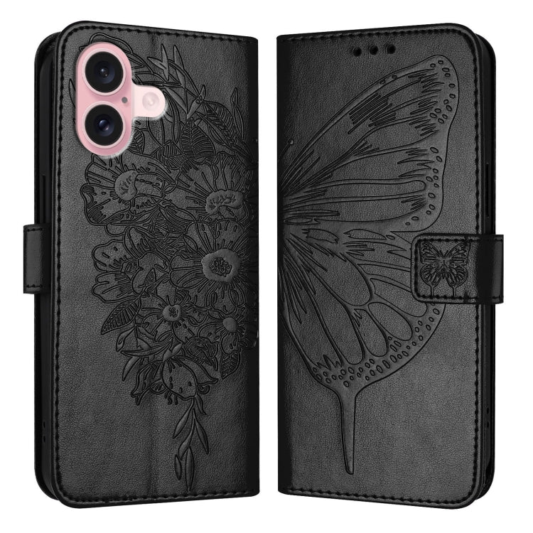 Custodia in pelle con farfalla per iPhone 15