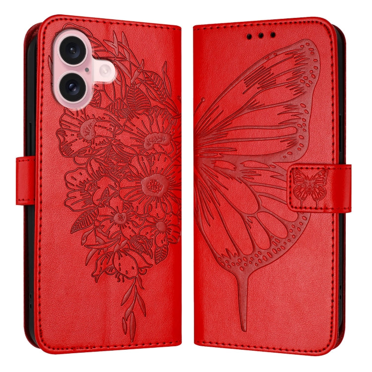 Custodia in pelle con farfalla per iPhone 15
