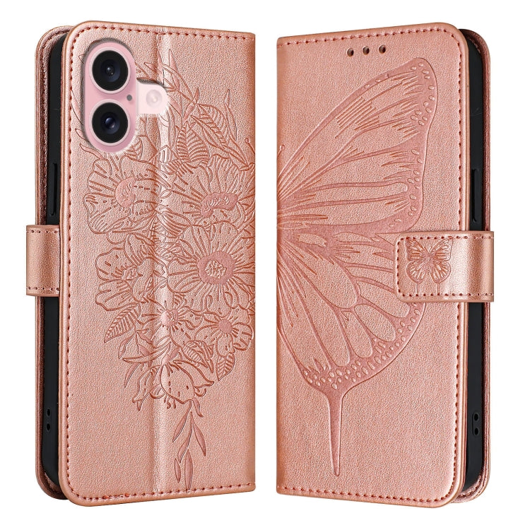Custodia in pelle con farfalla per iPhone 15