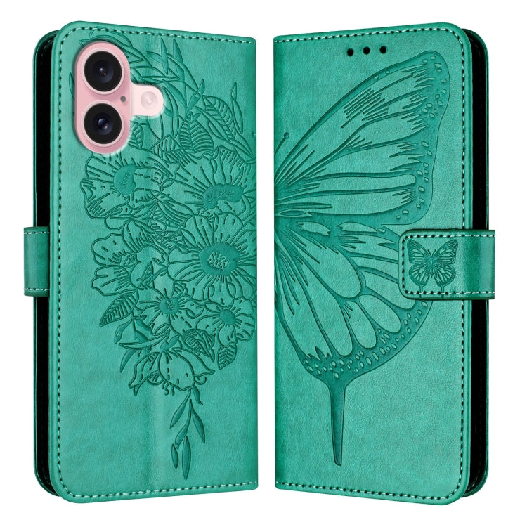 Custodia in pelle con farfalla per iPhone 15