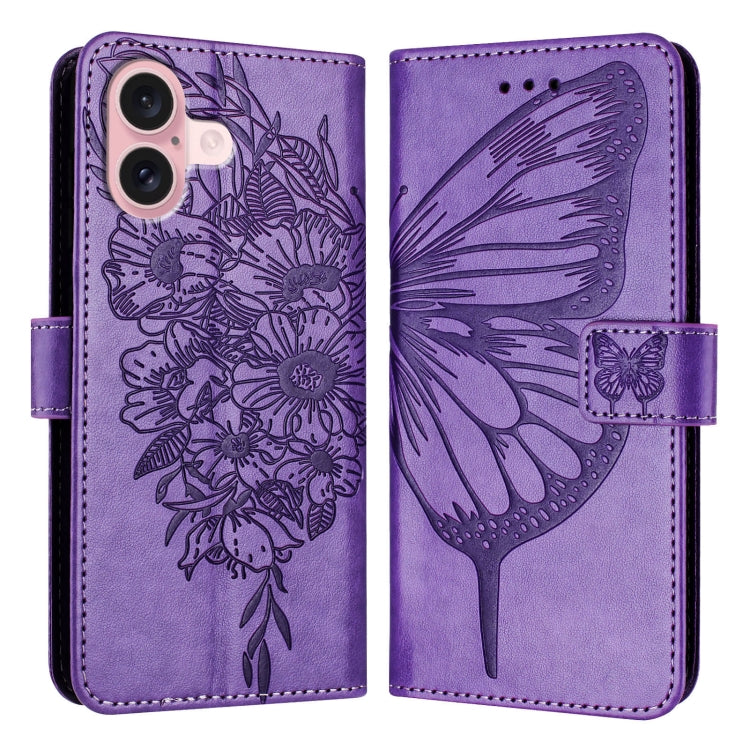 Custodia in pelle con farfalla per iPhone 15