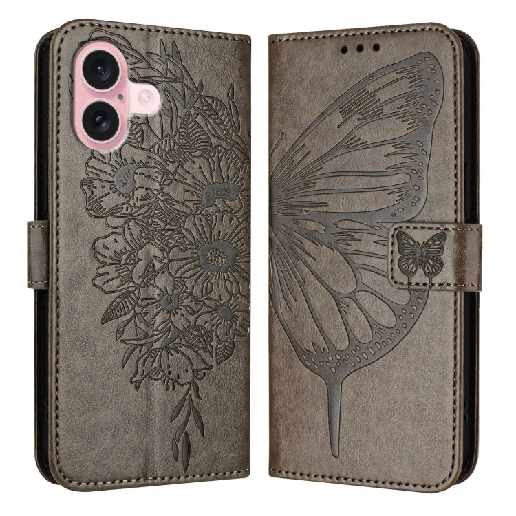 Custodia in pelle con farfalla per iPhone 15