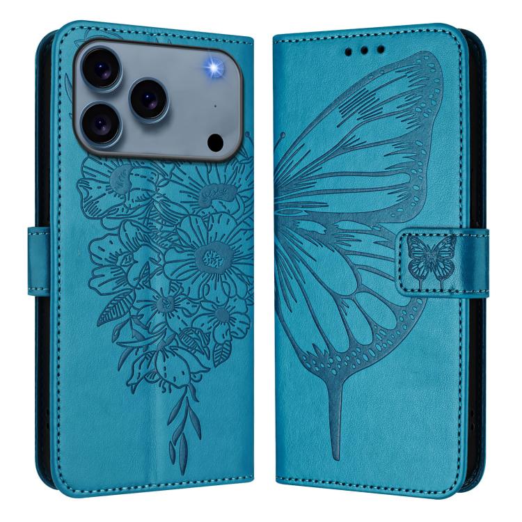 Custodia in pelle con farfalla per iPhone 16 Pro Max e Plus
