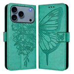 Custodia in pelle con farfalla per iPhone 16 Pro Max e Plus