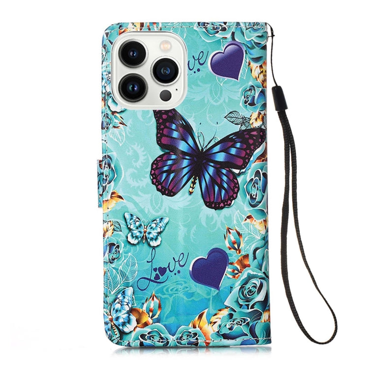 Custodia in pelle con motivo per iPhone 15 Pro