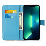 Custodia in pelle con motivo per iPhone 15 Pro
